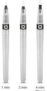 Molotow Premium Aqua Squeeze Pen Basic – Set di 3 pennarelli punta pennello