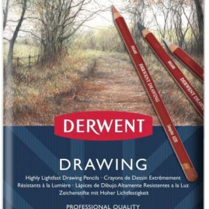 Derwent Drawing matite colorate scatola in metallo – disponibile da 12 e da 24