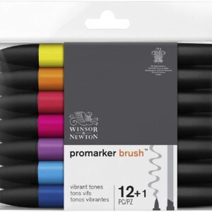 Promarker Brush – Toni vibranti – set da 12+1